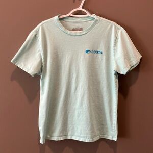 Costa Men’s Green & Blue Shortsleeved T-Shirt Size Large